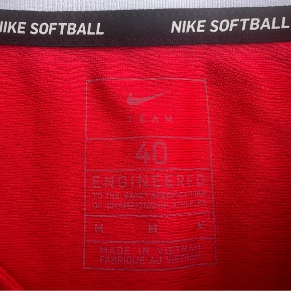 NEW Nike Softball Vapor Select 1-Button Red Womens M Practice Game Team Jersey - Picture 14 of 16